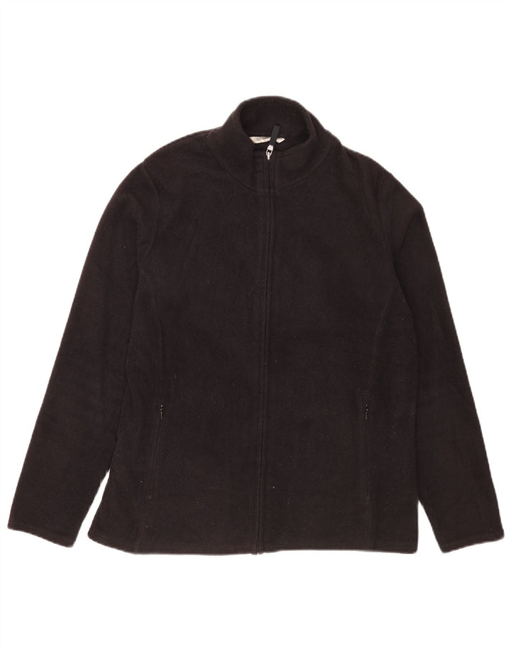 Marks & Spencer Damen Fleecejacke UK 16 Large Schwarz Polyester