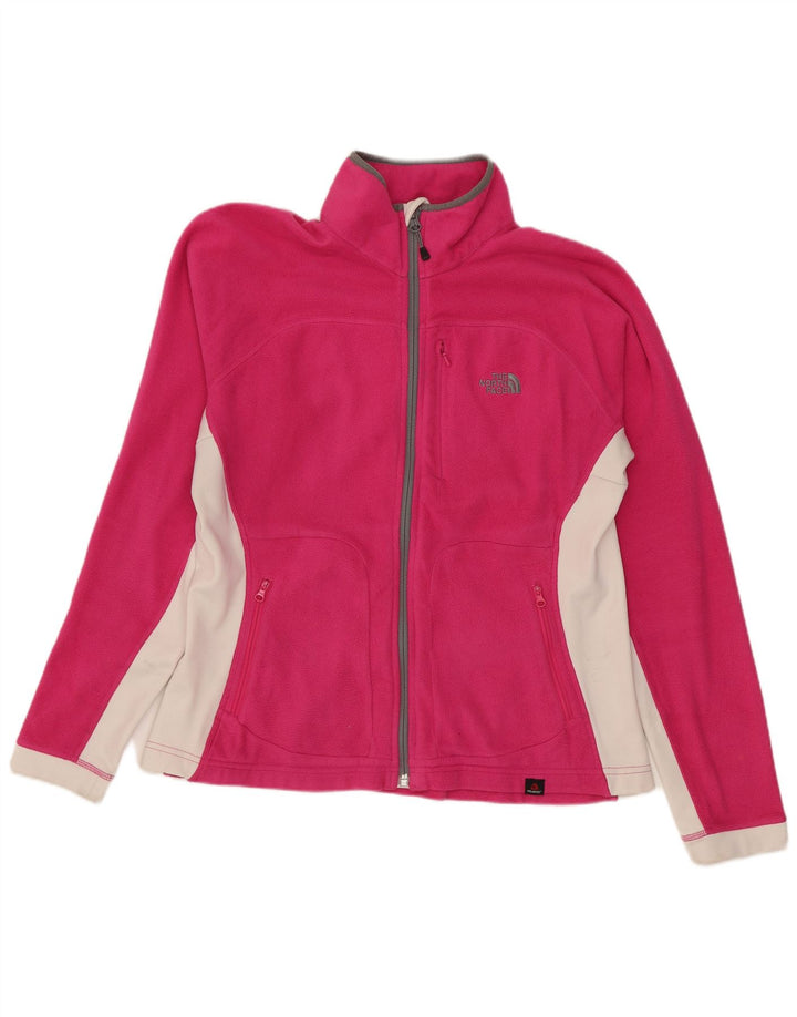The North Face Damen Fleecejacke UK 16 Large Pink Colourblock Polyester