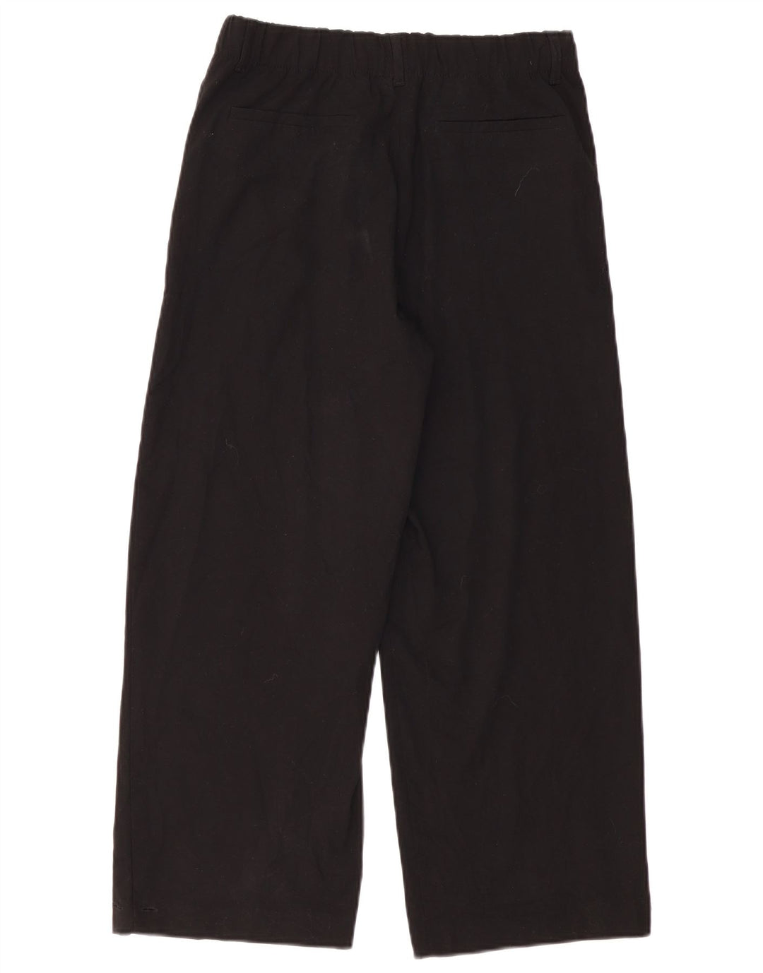ZARA Damen Chinohose mit weitem Bein, Größe S, W26, L26, Schwarz