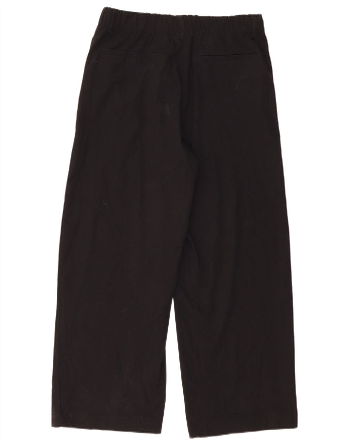 ZARA Damen Chinohose mit weitem Bein, Größe S, W26, L26, Schwarz