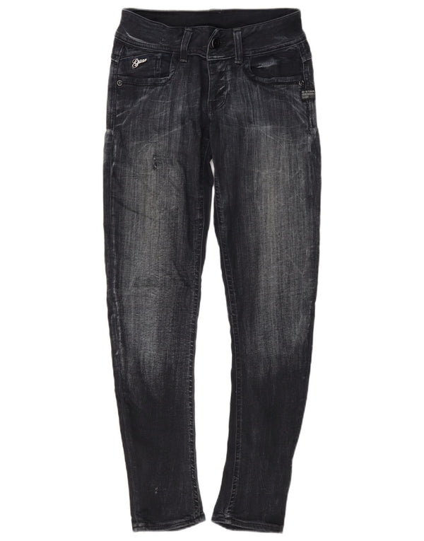 G-Star Damen Slim Jeans W25 L30 Schwarze Baumwolle