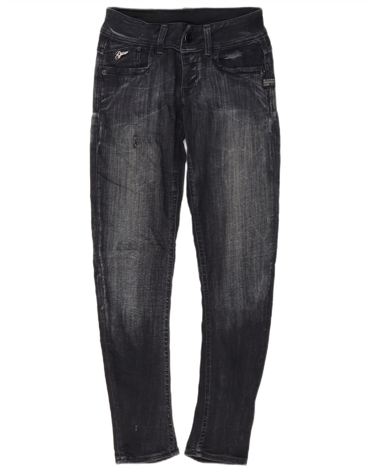 G-Star Damen Slim Jeans W25 L30 Schwarze Baumwolle