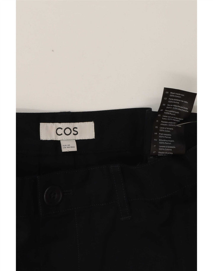 Cos Slim-Anzughose für Herren, EU 48, Größe M, W30, L30, Schwarz, Baumwolle, klassisch