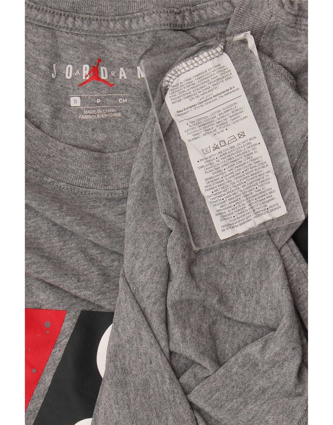 Jordan Herren-T-Shirt mit Grafik, Größe S, Grau, Baumwolle