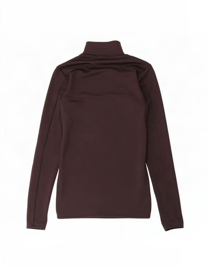 Zara Damen-Pullover-Trainingsanzugoberteil mit Reißverschluss und Halsausschnitt, Gr. 10, Größe S, Schwarz, Polyester