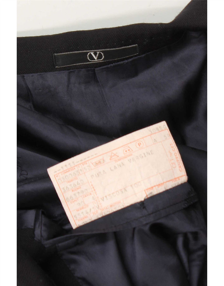 Valentino Herren-Blazer mit 2 Knöpfen, IT 50, große marineblaue Wolle