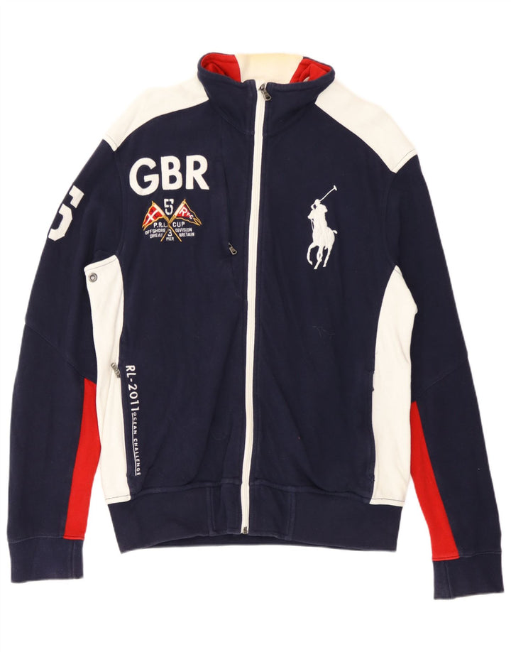 Polo Ralph Lauren Herren-Trainingsanzugoberteil, mittelgroß, Marineblau, Farbblock