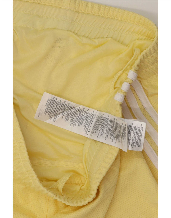 Adidas Damen Sportshorts UK 12 Mittelgelbes Polyester