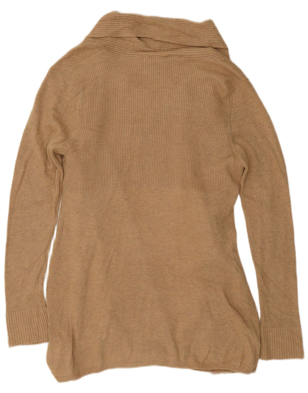 Phase Eight Damen Longline Open Cardigan Pullover UK 14 Mittelbeige Baumwolle