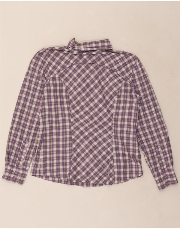 Columbia Damen Omni-Wick Hemd UK 14 Medium Purple Check