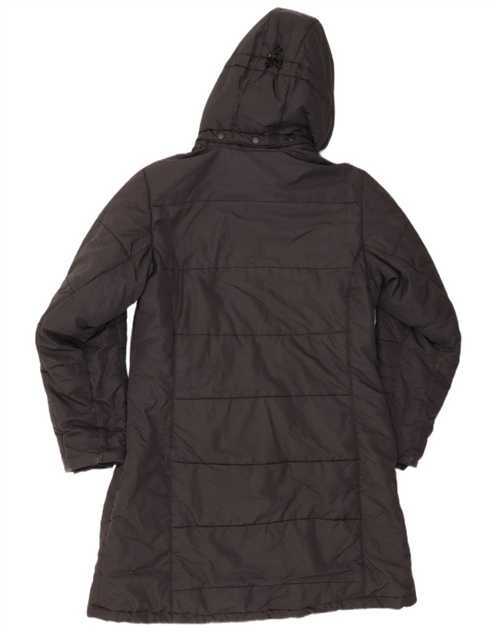 JACK WOLFSKIN Wattierter Damenmantel mit Kapuze, UK 16, Größe L, Schwarz, Polyester