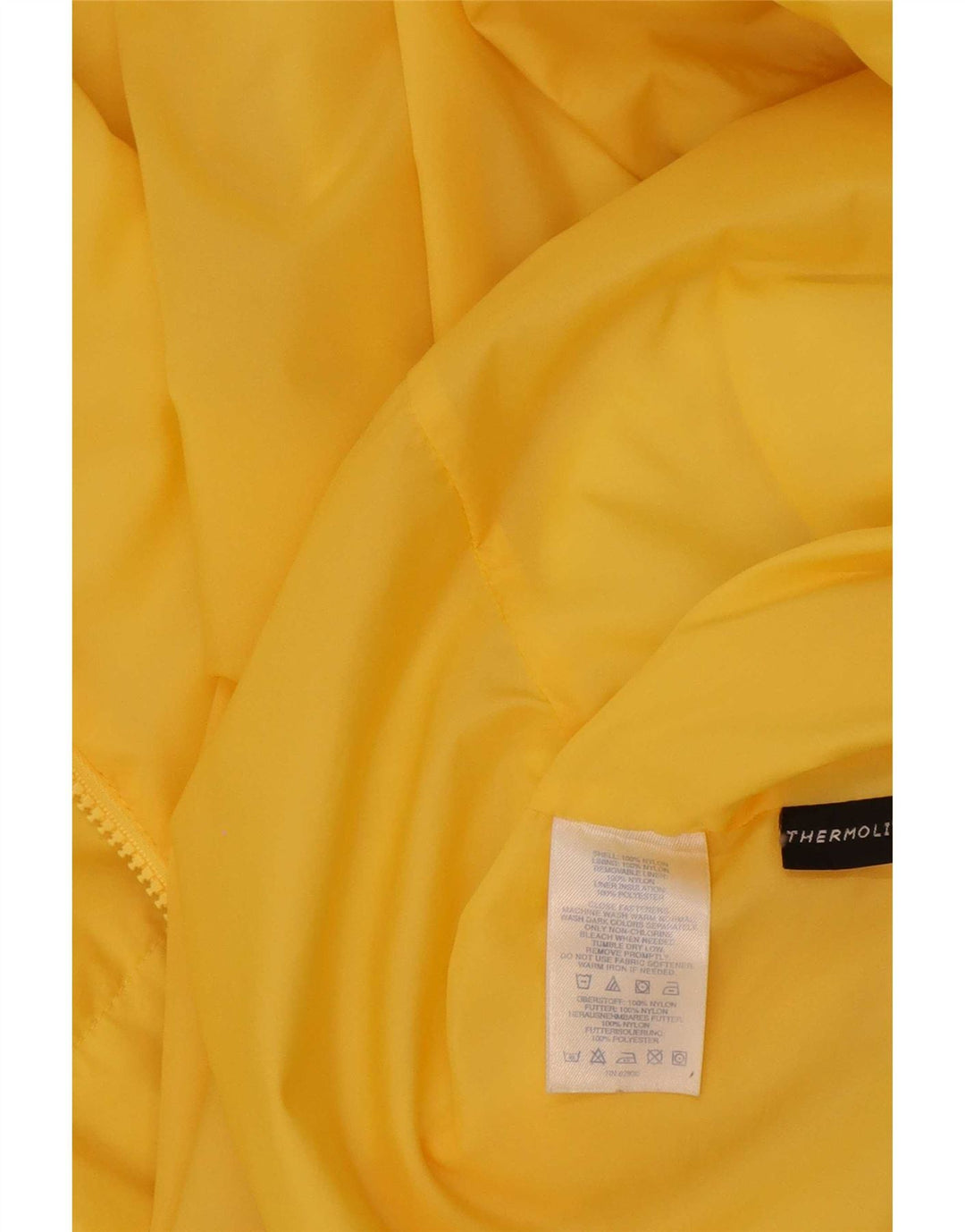 Lands End Herren gefütterte Liner-Jacke IT 50/52 2XL gelbes Nylon