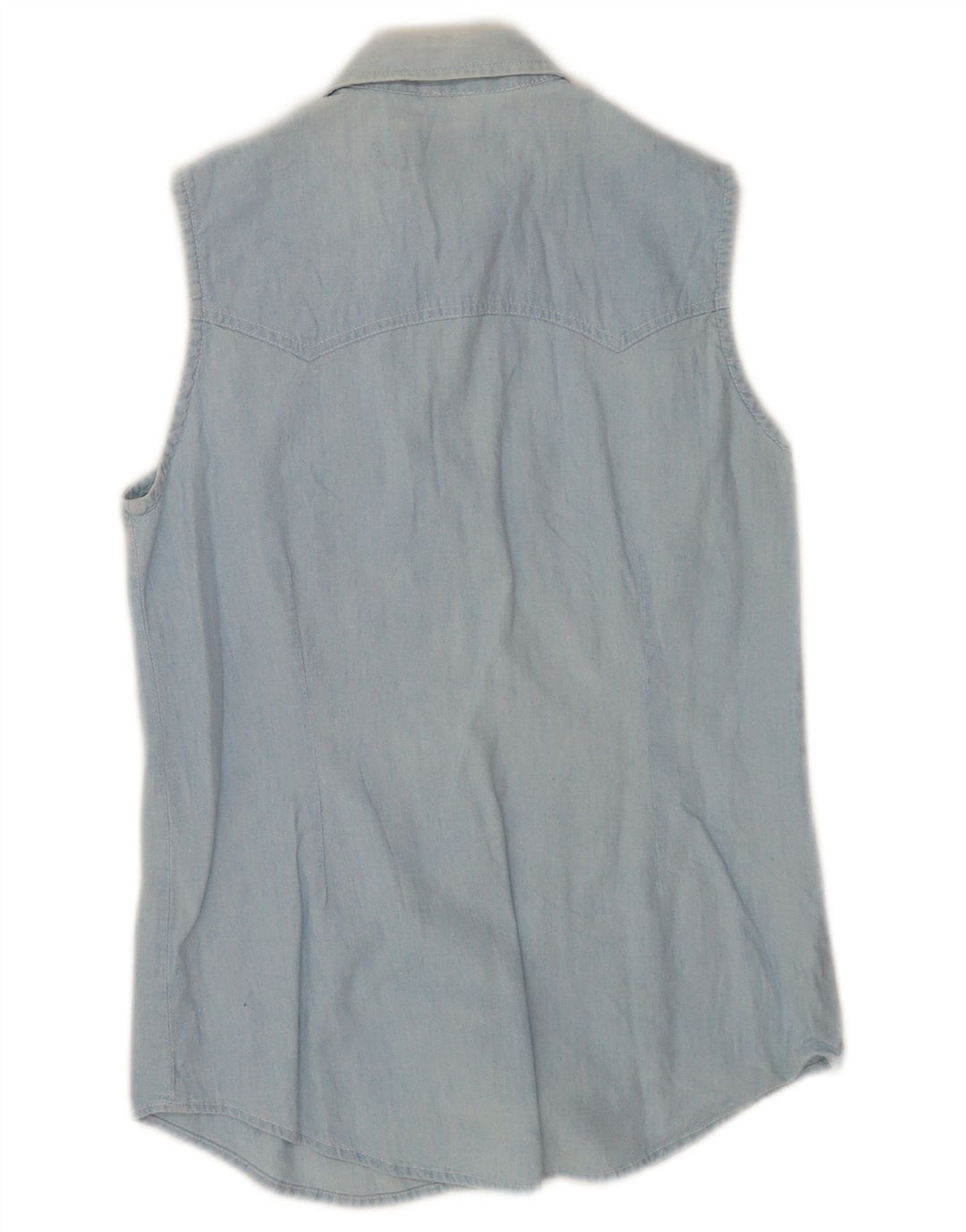 Lee Damen ärmelloses Jeanshemd, UK 10, Größe S, blau, Baumwolle