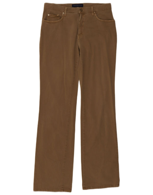 Trussardi Damen Bootcut Freizeithose IT 46 Large W30 L32 Khaki Baumwolle