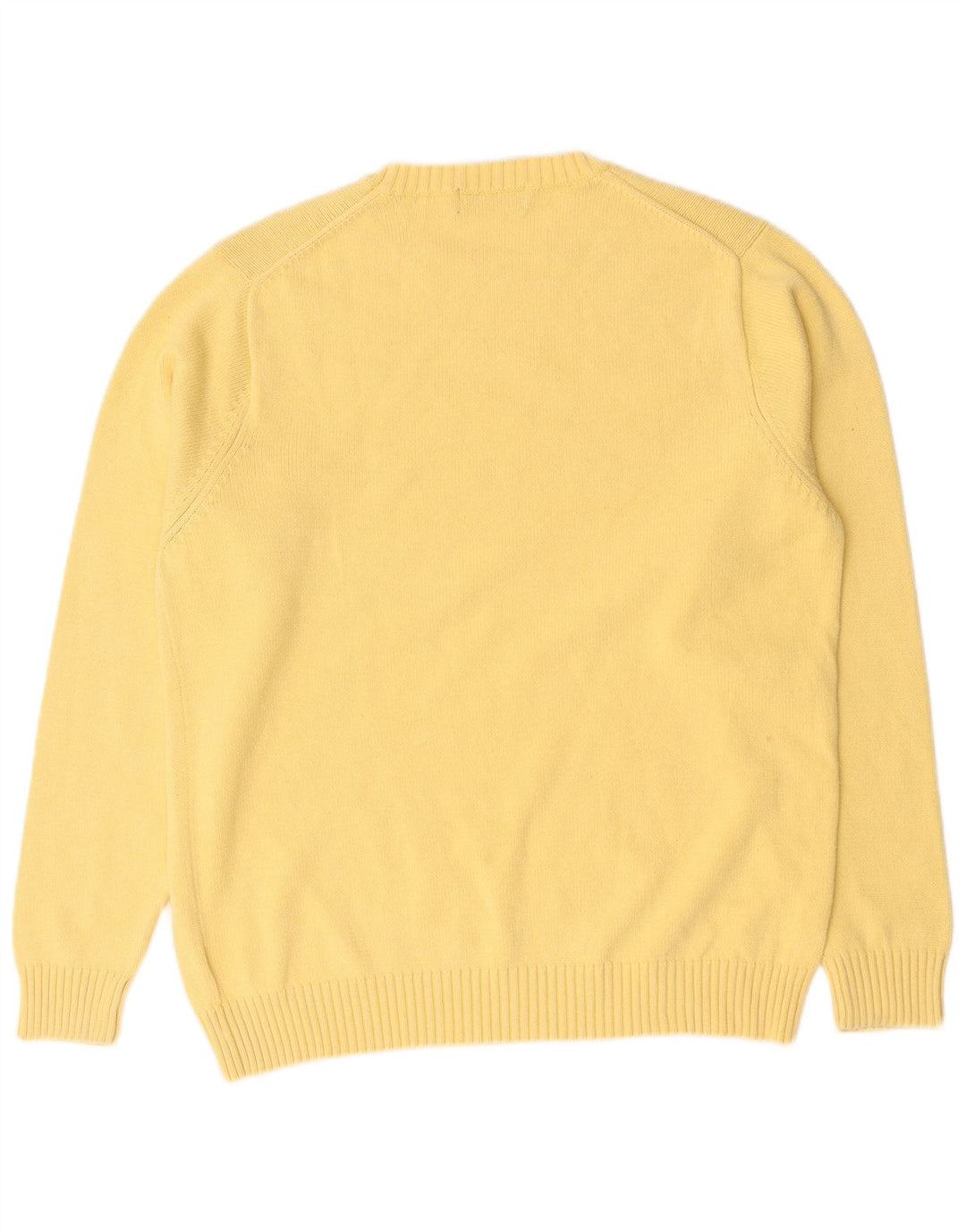 Marks & Spencer Herren Blauer Harbour-Pullover mit Rundhalsausschnitt Mittelgelb