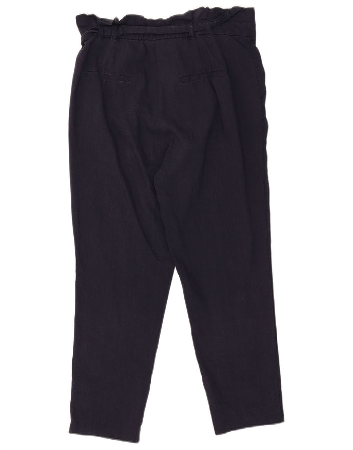 Zara Damen Pegged Chino-Hose, Größe S, W26, L25, Marineblau
