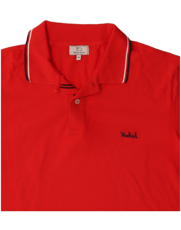 WOOLRICH Herren-Poloshirt aus mittelroter Baumwolle