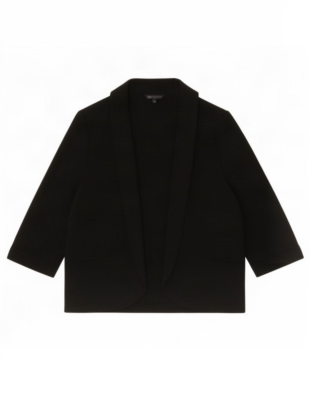 Marks & Spencer Damen-Cardigan mit 3/4-Ärmeln, offenem Oberteil, UK-Gr. 40, Größe L, Schwarz