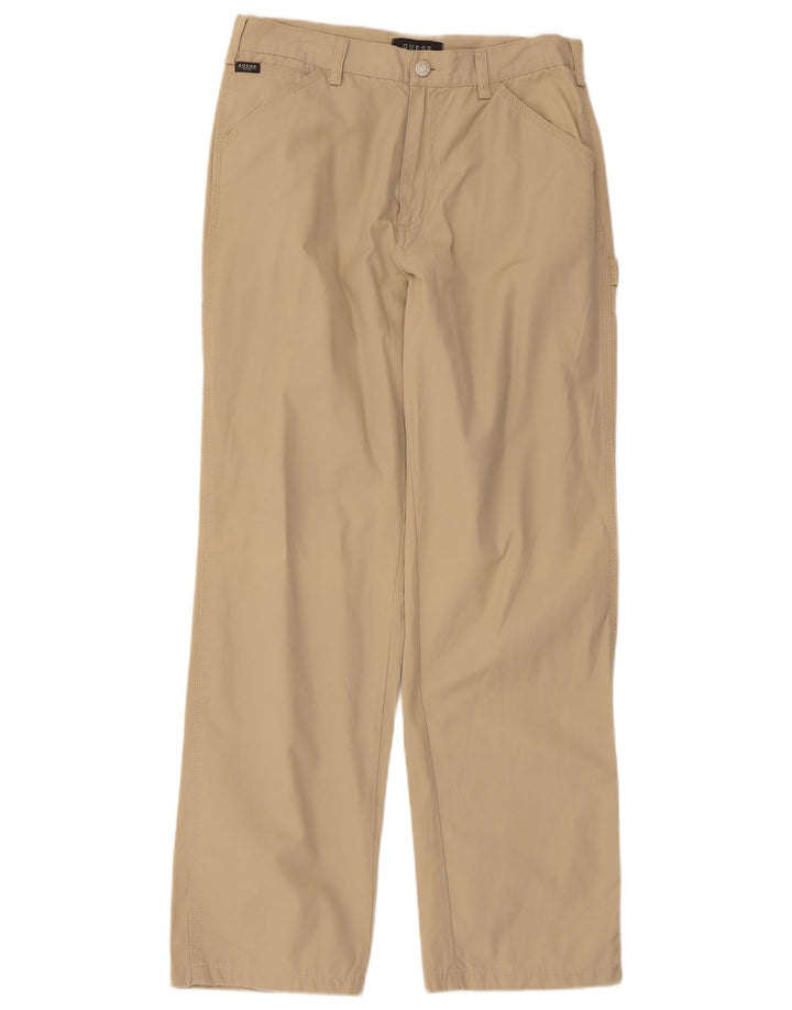 Guess Gerade Herren-Cargohose W32 L30 Beige Baumwolle