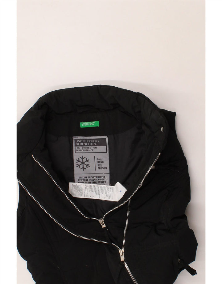 BENETTON Womens Padded Gilet UK 10 Small Black Polyester Vintage Benetton and Second-Hand Benetton from Messina Hembry 