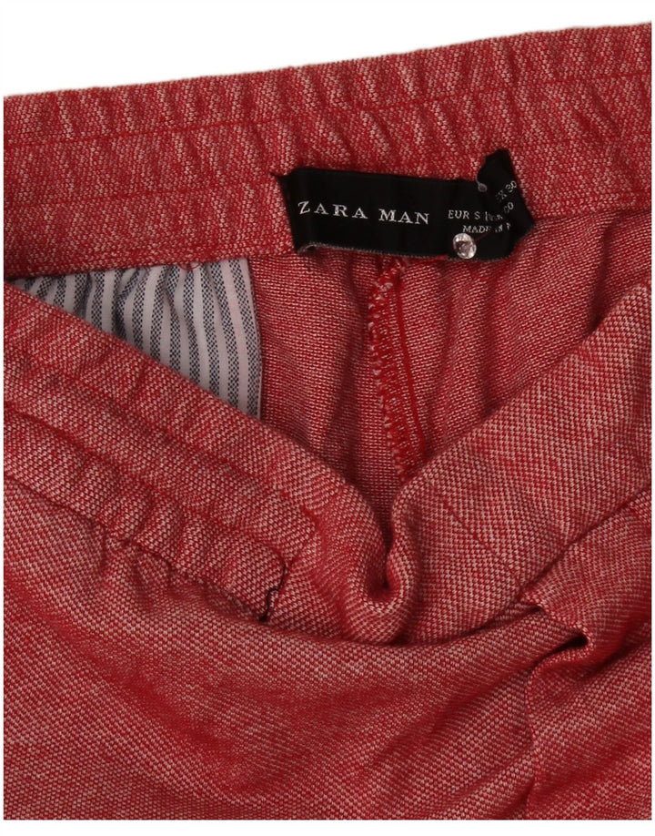 Zara Herren-Sportshorts, klein, rot meliert
