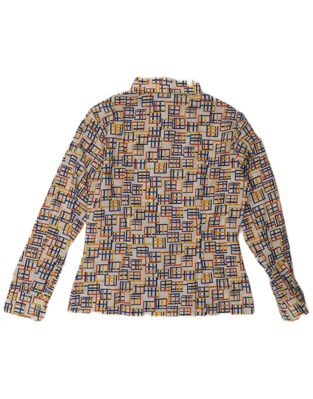 Vintage Damen Hemdbluse EU 40 Medium Mehrfarbiges geometrisches Polyester