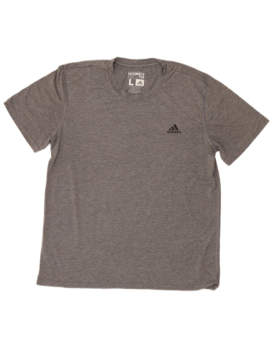Adidas Herren Climalite T-Shirt Top Großes grau meliertes Polyester