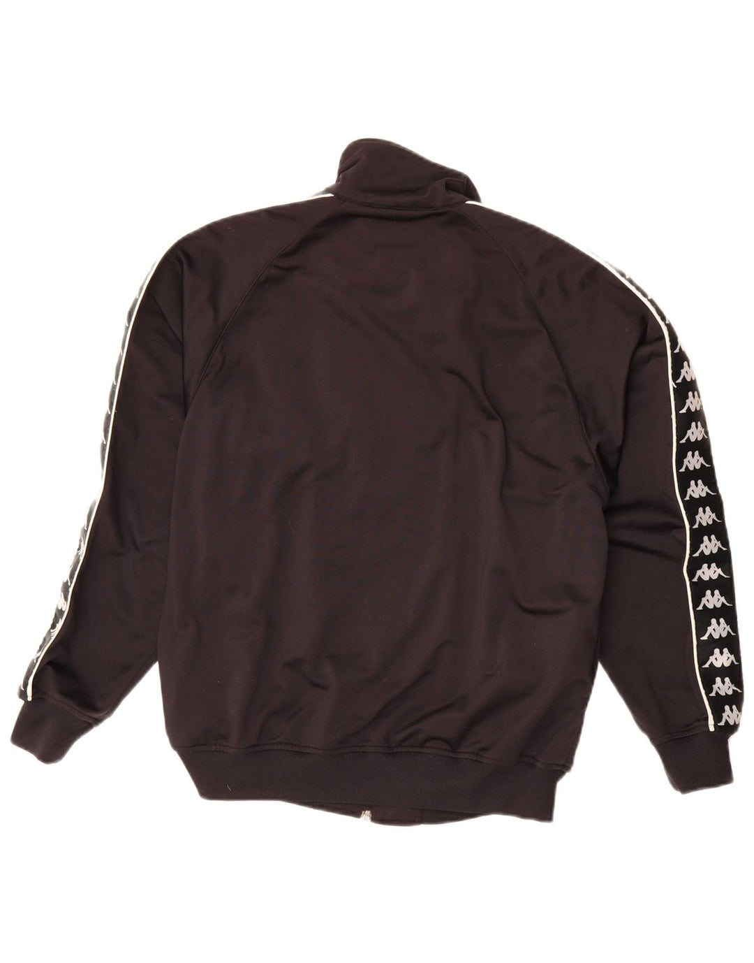 Kappa Herren-Trainingsanzugoberteil mit Grafik, Größe S, Schwarz, Farbblock-Polyester