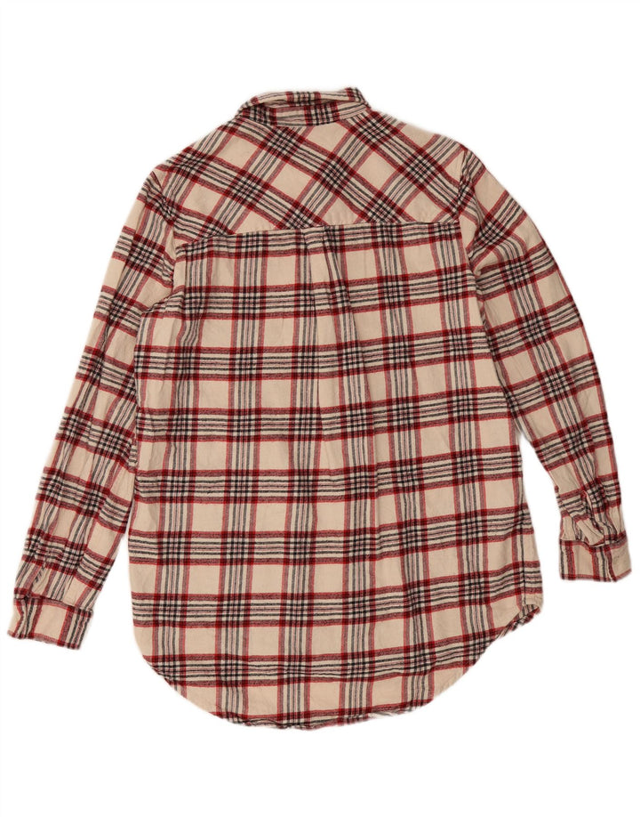Marks & Spencer Damen-Flanellhemd in Übergröße, Gr. 10, klein, beige kariert