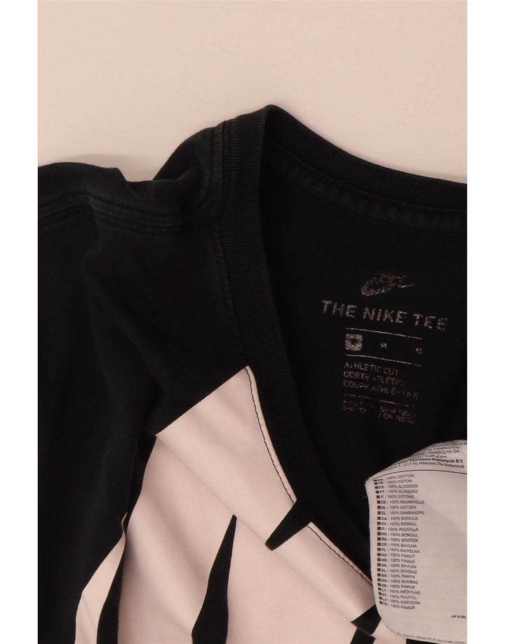 Nike Herren-T-Shirt mit Grafik, mittelgroß, schwarze Baumwolle