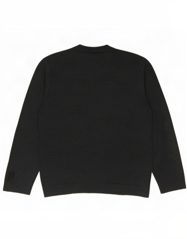 Calvin Klein Damen-Pullover mit V-Ausschnitt, UK 20 2XL, grau geflecktes Acryl