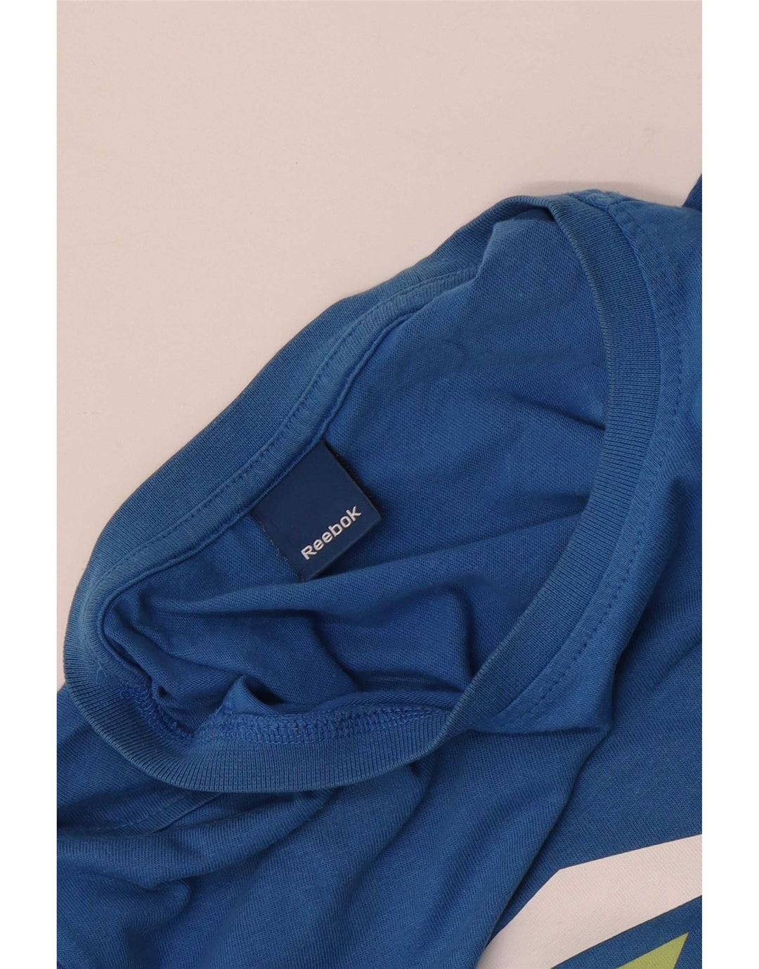 Reebok Herren Grafik-T-Shirt-Oberteil aus mittelblauer Baumwolle