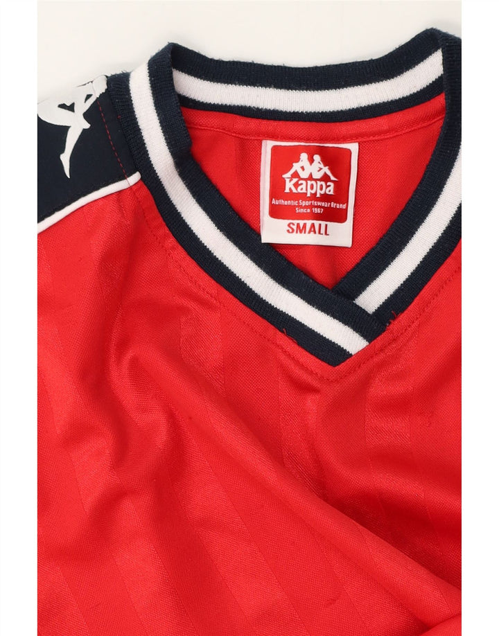 KAPPA Herren-T-Shirt mit Grafik, Größe S, Rot, Farbblock