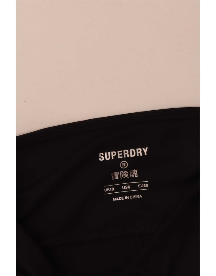 Superdry Damen-Leggings mit Grafik, UK 10, Größe S, Schwarz, Polyester