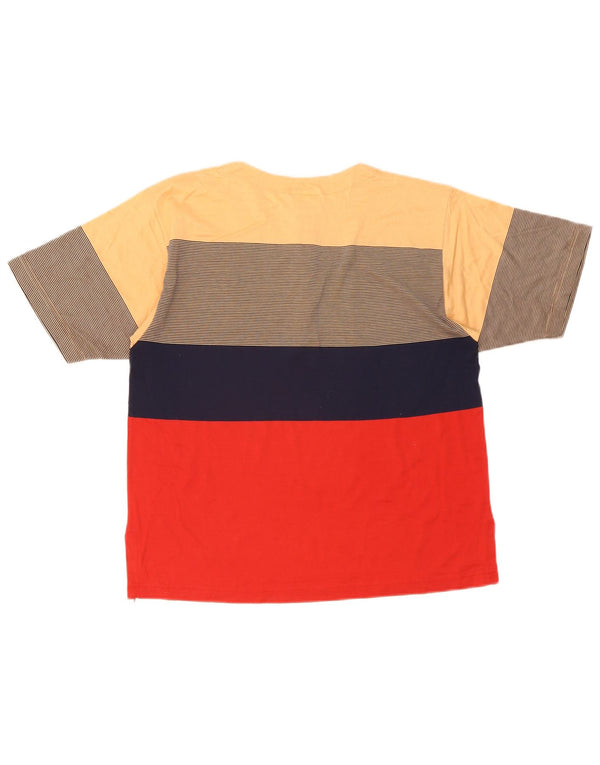 Maglificio MG Damen T-Shirt Top IT 48 XL Mehrfarbig gestreift aus Baumwolle