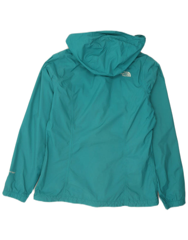 The North Face Damen Hyvent Kapuzen-Regenjacke UK 14 Mittelblaues Nylon