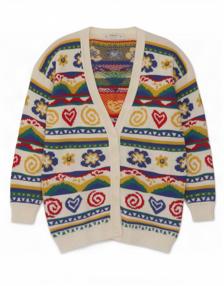 St Michael Damen-Cardigan-Pullover UK 12 Medium Mehrfarbig