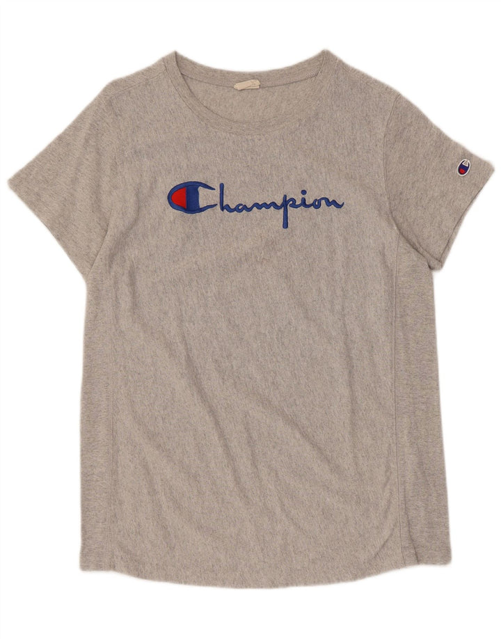 Champion Herren-T-Shirt mit Grafik, Größe L, Grau, Baumwolle