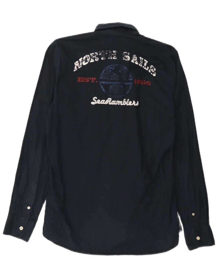 North Sails Herren-Grafikhemd, klein, marineblau, Baumwolle