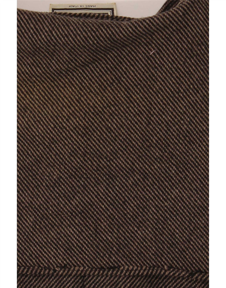 Luisa Spagnoli Damen 2-Knopf-Blazerjacke IT 44 Mittelbrauner Nadelstreifen