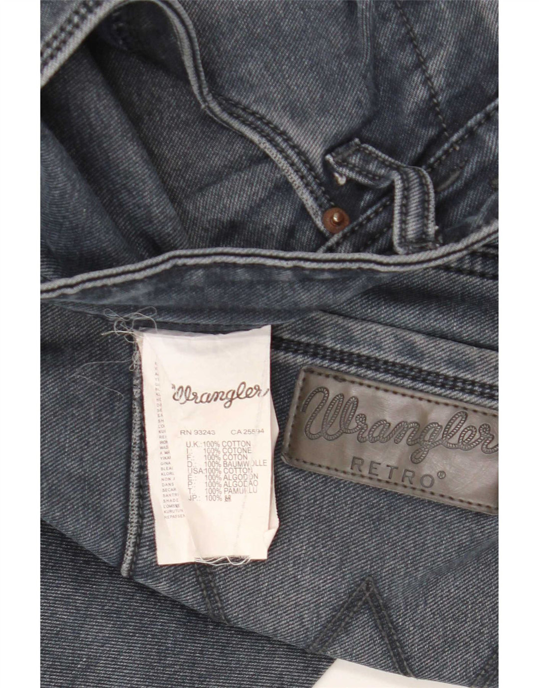 Wrangler Herren Straight Jeans W36 L30 Blaue Baumwolle