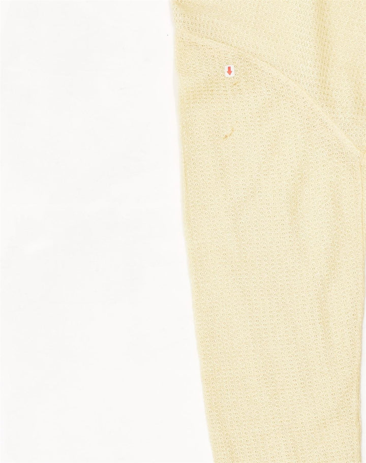 VINTAGE Womens Cardigan Sweater UK 16 Large Yellow Viscose | Vintage Vintage | Thrift | Second-Hand Vintage | Used Clothing | Messina Hembry 