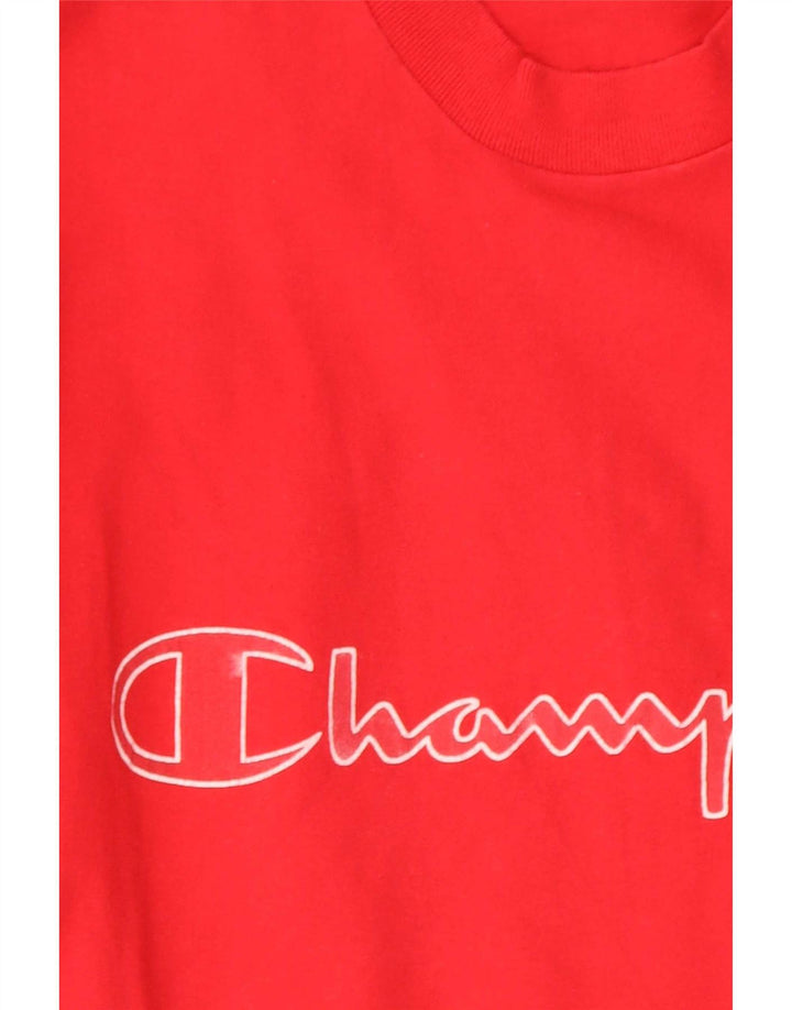 Champion Herren Grafik-T-Shirt-Oberteil Mittelrot