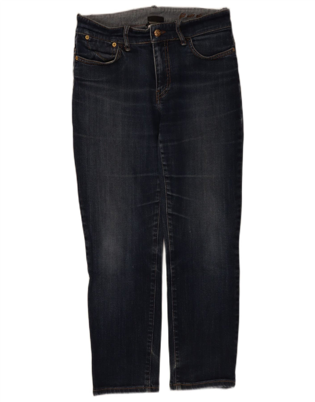 Max Mara Damen Weekend Slim Jeans W28 L26 Marineblaue Baumwolle