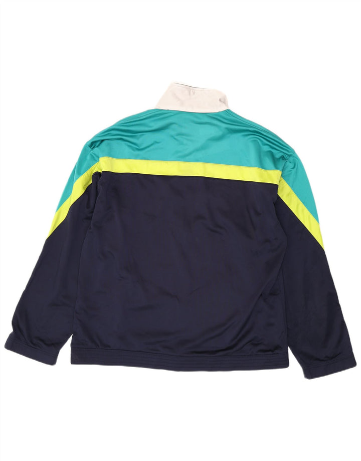 Sergio Tacchini Herren-Trainingsanzug, Oberteil, Jacke, XL, Marineblau, Farbblock