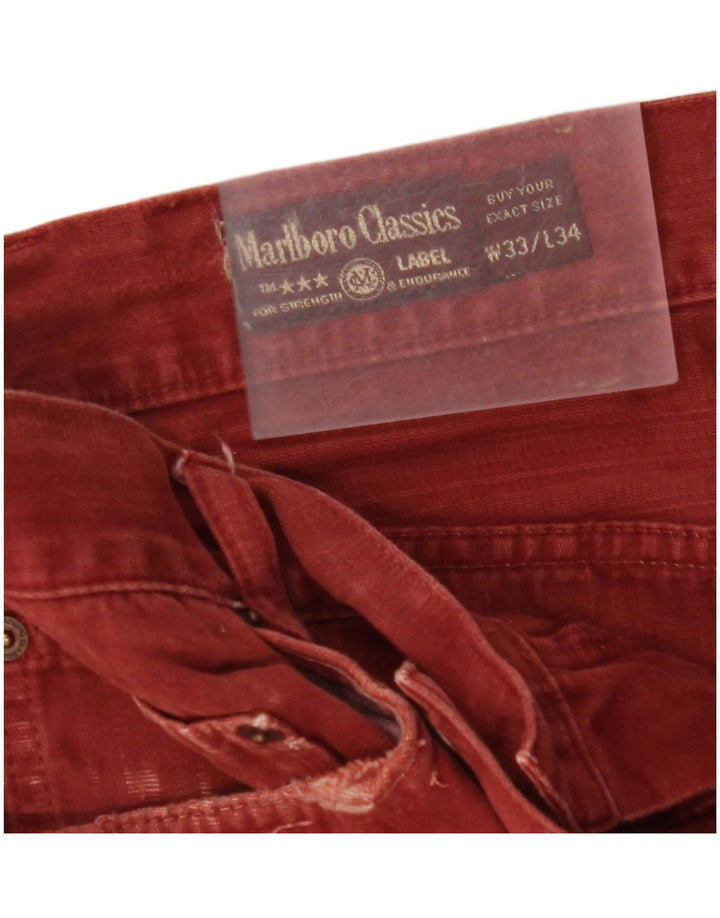 MARLBORO CLASSICS Gerade Freizeithose für Herren, W33, L29, Kastanienbraun, Baumwolle
