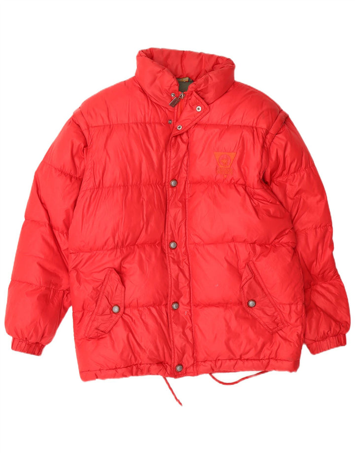 CIESSE PIUMINI Wattierte Herrenjacke mit Kapuze IT 46 Small Rot Polyamid