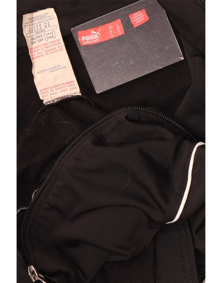 Puma Damen-Trainingsanzug-Top-Jacke, UK 14, groß, schwarzes Farbblock-Polyester