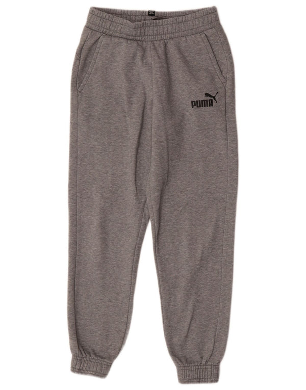 Puma Jungen-Trainingshose, Jogginghose, 13–14 Jahre, graue Baumwolle