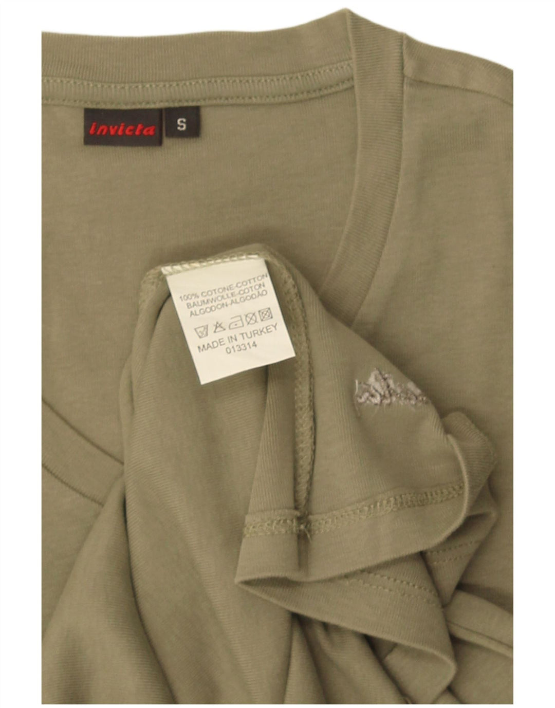 Invicta Damen T-Shirt Top UK 8 Small Khaki Baumwolle